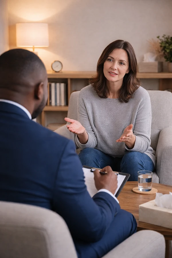 Dr. Ernest Okwuonu providing psychiatric care